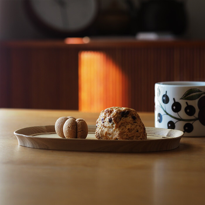 四十沢木材工芸　KITO　長木瓜盆　小