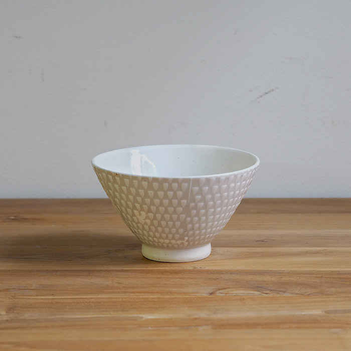 オリメ　P鹿の子　茶碗　大　ホワイト　/　ORIME