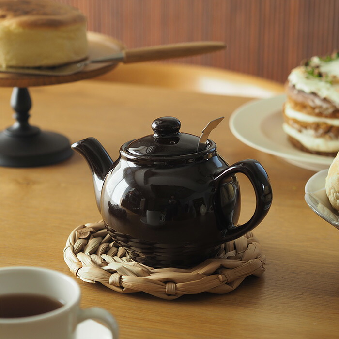 サンク　プライス&ケンジントン　ティーポット　2カップ　ストレーナー有　ブラウン　/　CINQ