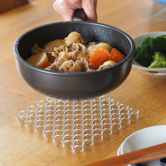 サンク　ワイヤー鍋敷き　シルバー　/　CINQ