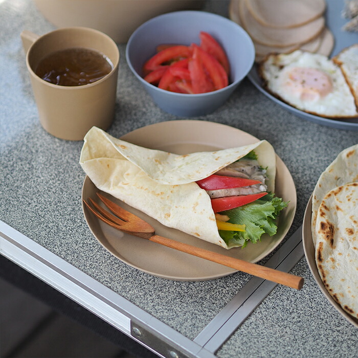 イデアコ　ウスモノ　プレート18cm　ソイルベージュ　/　ideaco　※