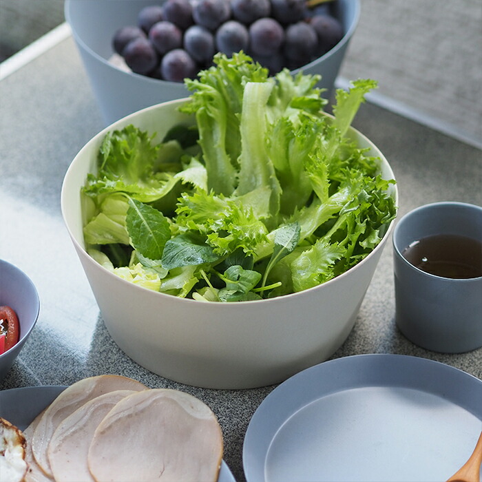 イデアコ　ウスモノ　サラダボウル　サンドホワイト　/　ideaco　※