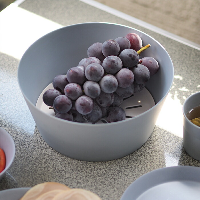 イデアコ　ウスモノ　サラダボウル　ブルー　/　ideaco　※