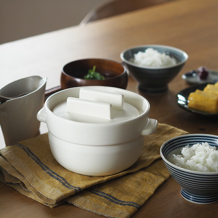 かもしか道具店　ごはんの鍋　一合炊き　白