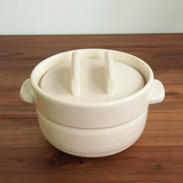 かもしか道具店　ごはんの鍋　二合炊き　白