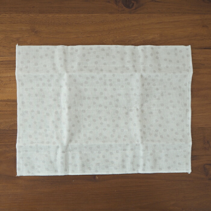 中川政七商店　「手描きの風合いの」かや織ふきん　あられ　薄墨