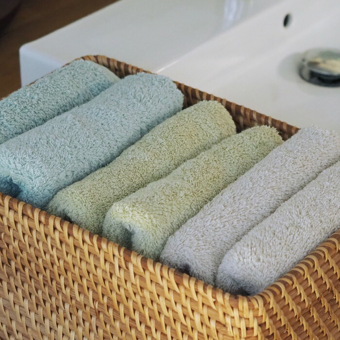 ココチエナ　カラユイ　フェイスタオル　ブルー　34×80cm　/　cocochiena