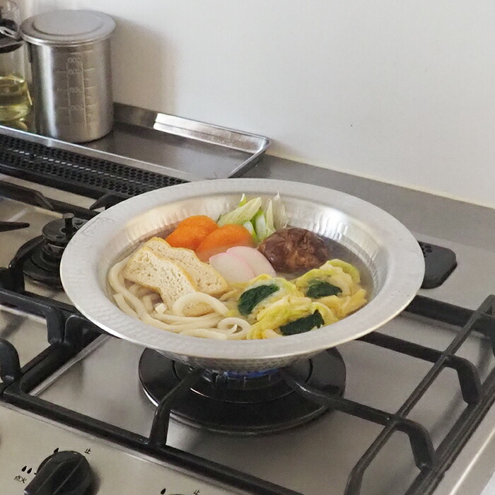 中尾アルミ製作所　N-26　打出うどんすき鍋　24cm