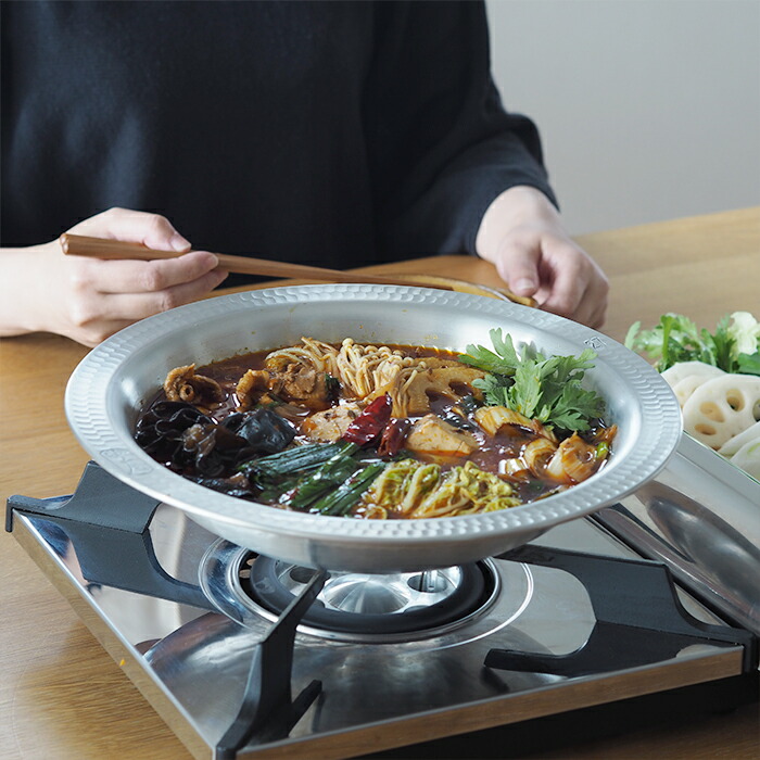 中尾アルミ製作所　N-26　打出うどんすき鍋　27cm