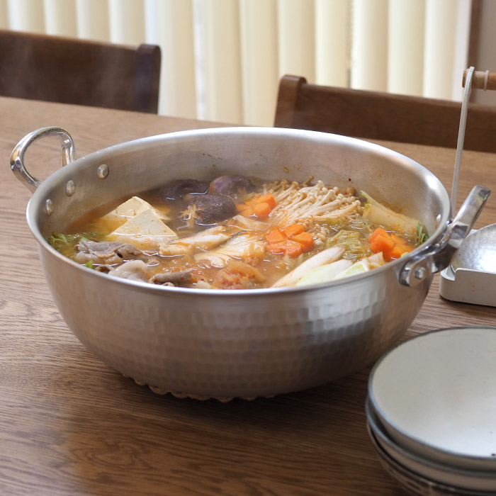 中尾アルミ製作所　N-39　打出浅鍋（揚鍋）27cm