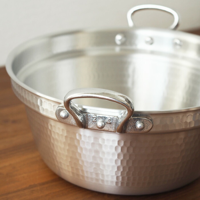 中尾アルミ製作所　厚板打出料理鍋　24cm