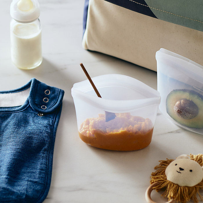 スタッシャー　シリコーンバッグ　ボウル　SS　クリア　/　stasher