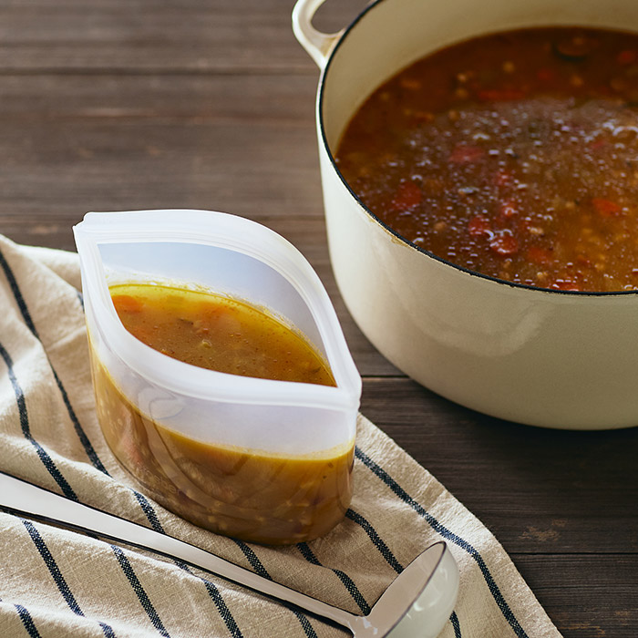 スタッシャー　シリコーンバッグ　ボウル　M　クリア　/　stasher