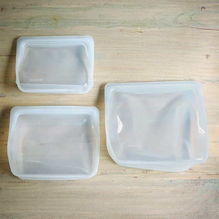 ■【送料無料】スタッシャー　シリコーンバッグ　スタンドアップセット　クリア　/　stasher