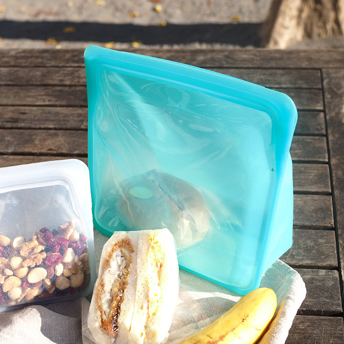 スタッシャー　シリコーンバッグ　スタンドアップ　メガ　アクア　/　stasher