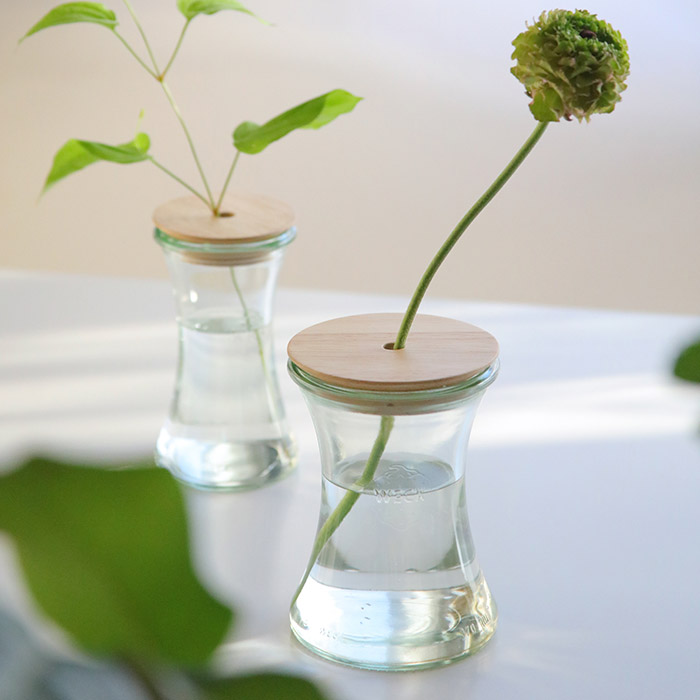 ウェック　木のふた　M　穴開き　/　WECK