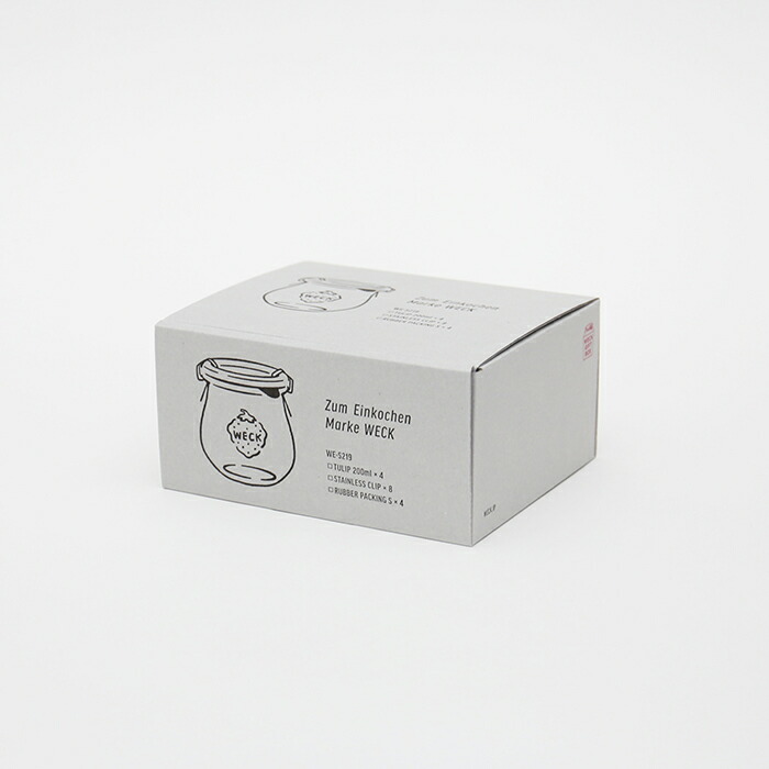 ウェック　ギフトボックス　（チューリップシェイプ　200ml　4個セット）　/　WECK