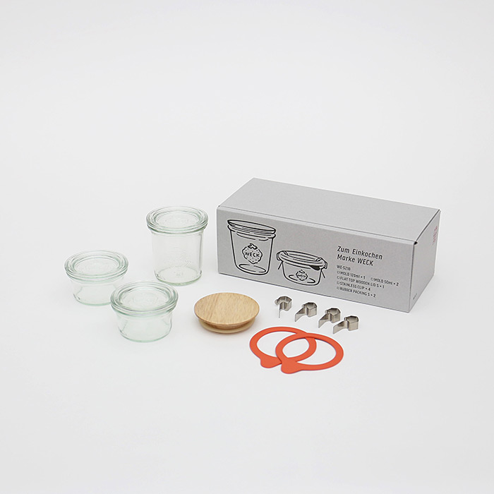 ウェック　ギフトボックス　（モールドシェイプ　120ml　１個　/　モールドシェイプ　50ml　2個セット）　/　WECK